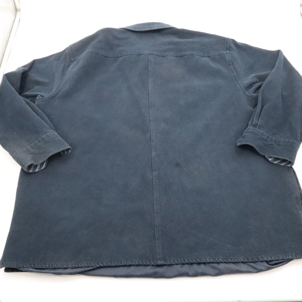 Levi Strauss & Co Shirt Jacket Mens XXL Navy Blue Lined Cotton‎ Shacket Workwear